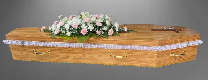 J Rodrigues coffin and funeral arrangement setup