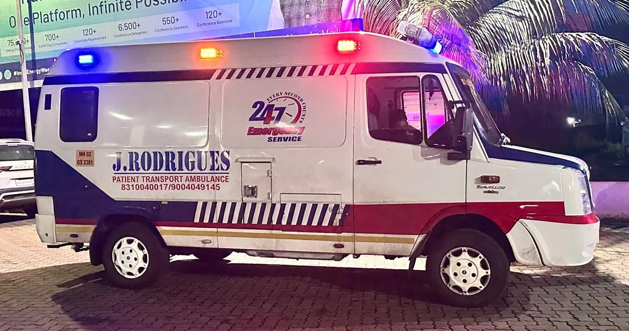 J Rodrigues road ambulance vehicle for 24x7 medical transfers in Khar and Bandra