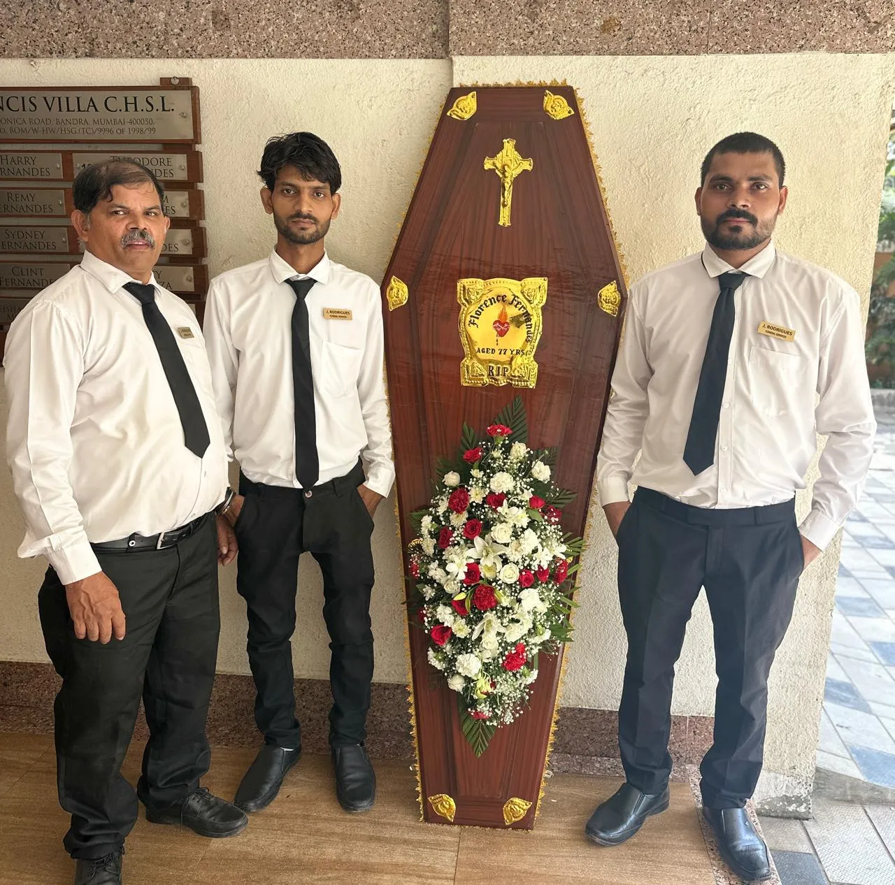 J Rodrigues ambulance and hearse van fleet, Khar West Mumbai